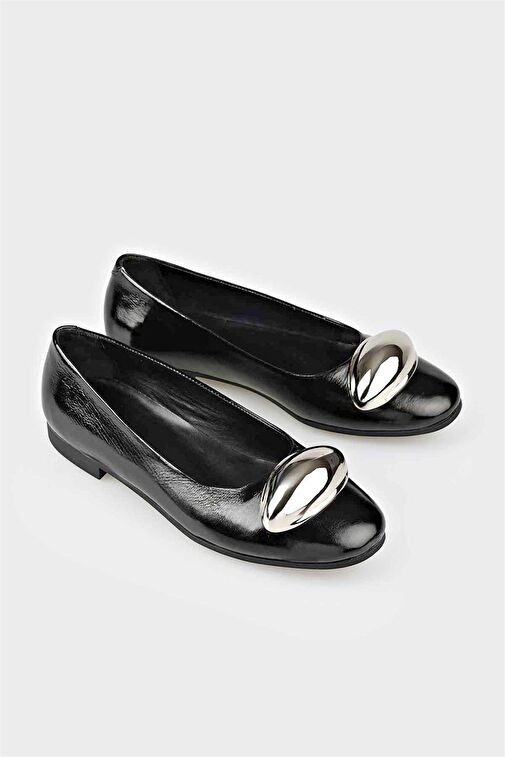 Elle Elle Siyah Kadın Deri Babet ERUWAC | Boyner Siyah - 3. görsel