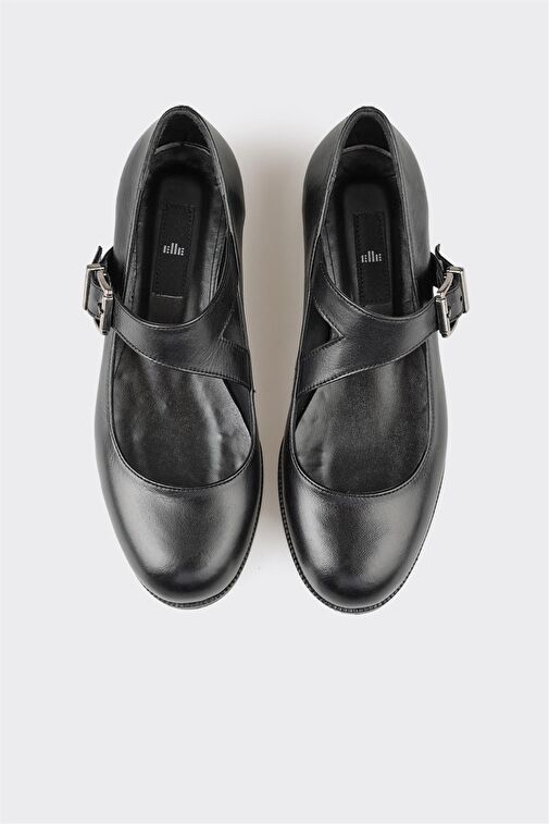 Elle Elle Siyah Deri Kadın Günlük Ayakkabı Klasik Ayakkabı | Boyner Siyah - 5. görsel