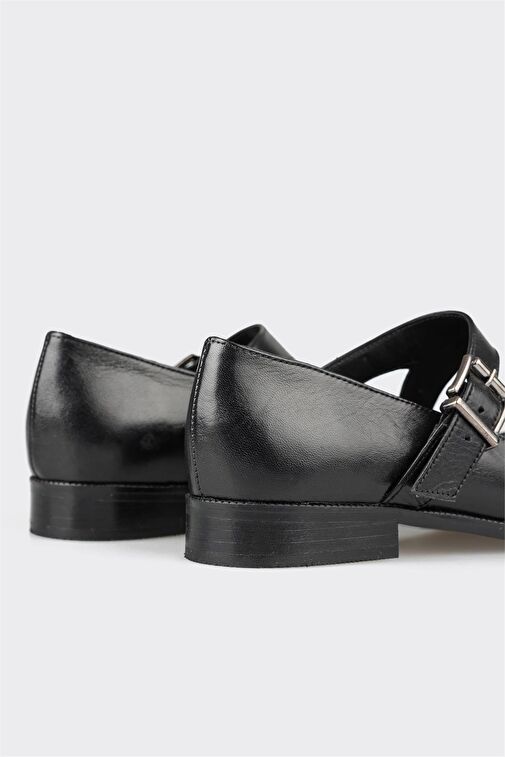 Elle Elle Siyah Deri Kadın Günlük Ayakkabı Klasik Ayakkabı | Boyner Siyah - 6. görsel