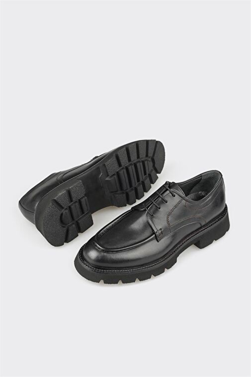 Elle Siyah Erkek Deri Günlük Ayakkabı JARETH-1 - Görsel 6