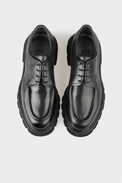 Elle Siyah Erkek Deri Günlük Ayakkabı JARETH-1 - Görsel 4