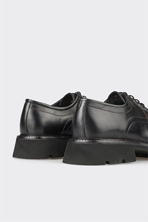 Elle Siyah Erkek Deri Günlük Ayakkabı JARETH-1 - Görsel 5