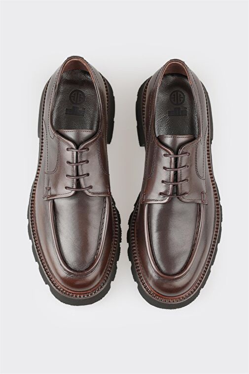 Kahve Deri Erkek Günlük Ayakkabı - Görsel 5