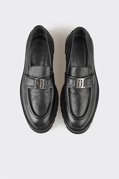 Siyah Deri Erkek Klasik Loafer - Görsel 5