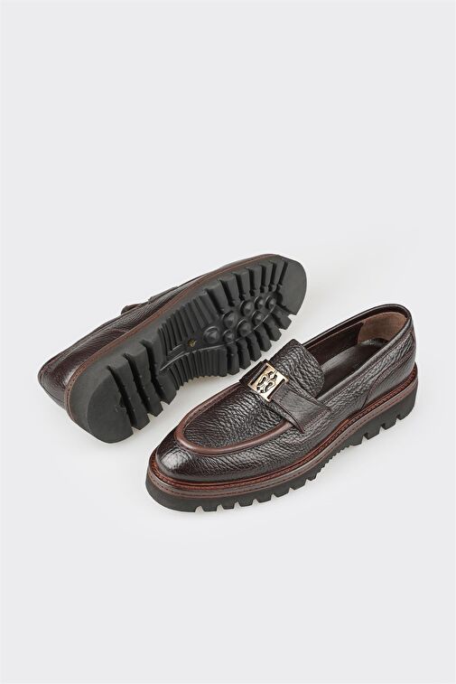 Elle Kahverengi Erkek Deri Loafer OLEB-2 - Görsel 4