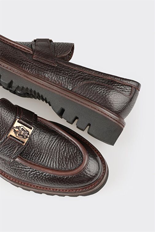 Elle Kahverengi Erkek Deri Loafer OLEB-2 - Görsel 6