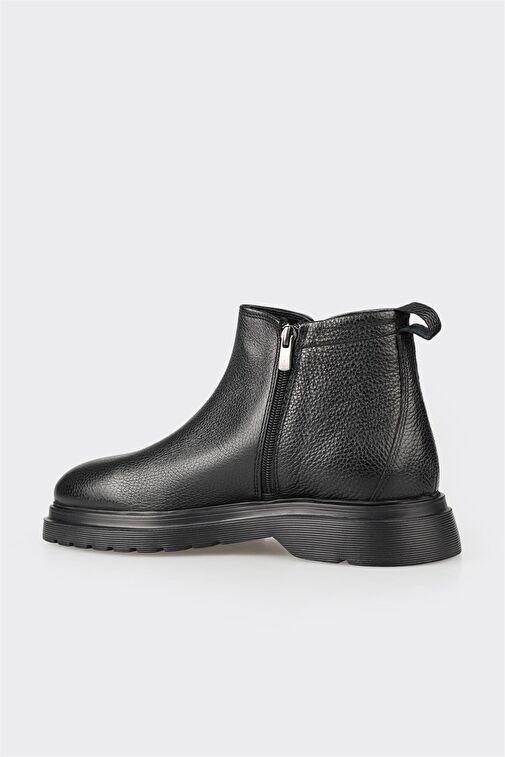 Elle Siyah Erkek Deri Günlük Ayakkabı MELOGNO - Görsel 4