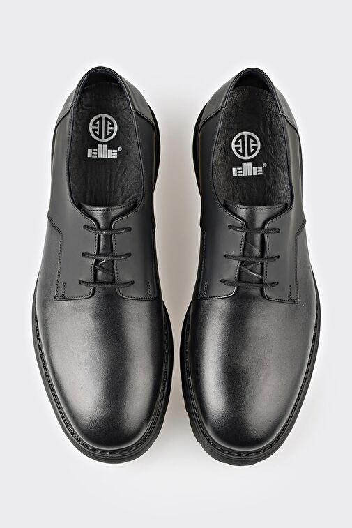 Elle Siyah Erkek Deri Günlük Ayakkabı BERNI - Görsel 6