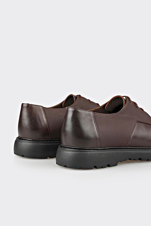 Kahve Deri Erkek Günlük Ayakkabı - Görsel 6