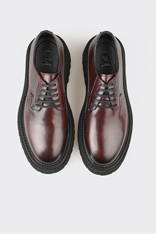 Bordo Deri Erkek Günlük Ayakkabı - Görsel 5