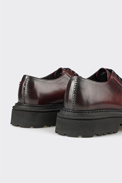 Bordo Deri Erkek Günlük Ayakkabı - Görsel 6