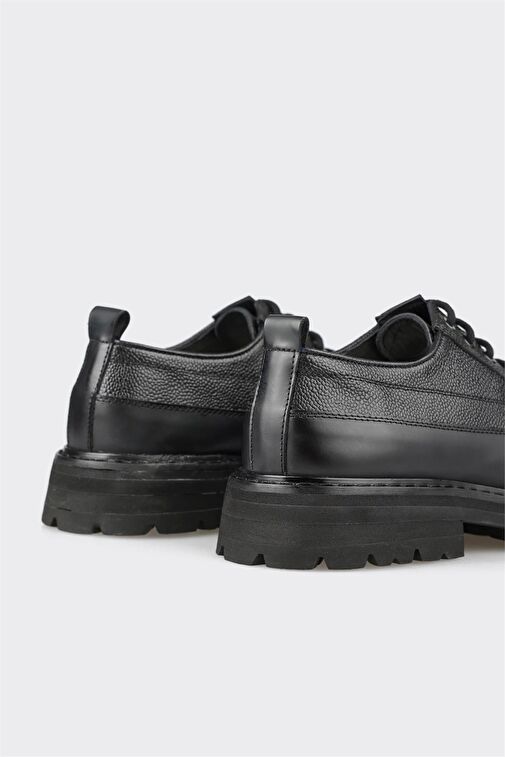 Siyah Deri Erkek Günlük Ayakkabı - Görsel 6