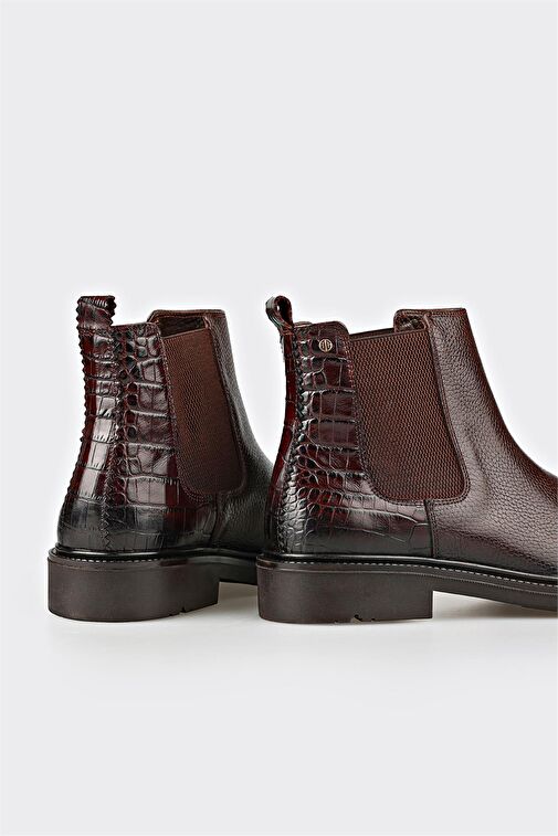 Kahve Deri Erkek Günlük Bot - Görsel 5