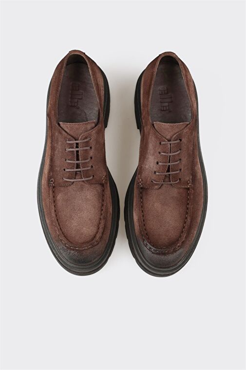 Kahve Deri Erkek Günlük Ayakkabı - Görsel 5