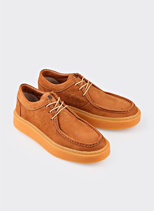 Taba Deri Erkek Günlük Ayakkabı - Görsel 3
