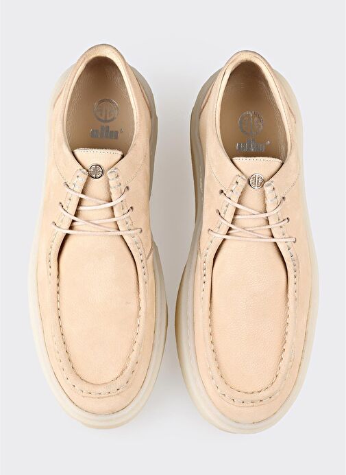 Bej Deri Erkek Günlük Ayakkabı - Görsel 5