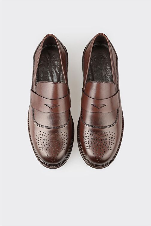 Kahve Deri Erkek Klasik Ayakkabı - Görsel 5