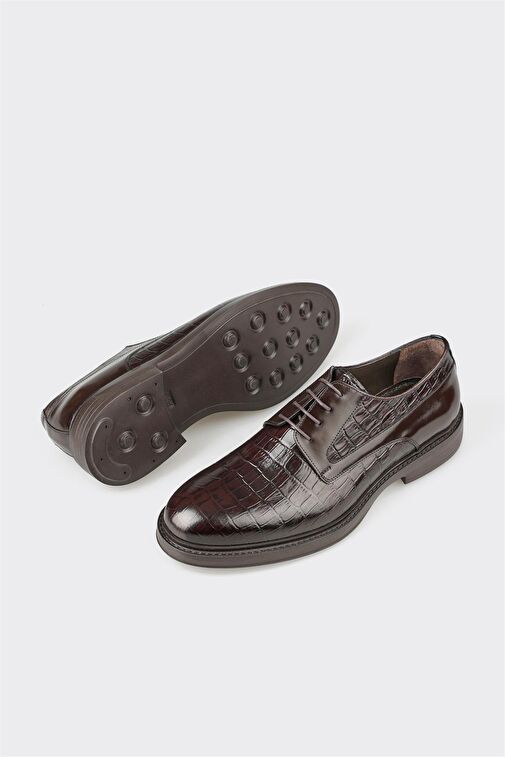 Elle Siyah Erkek Deri Klasik Ayakkabı LUCIMI - Görsel 4