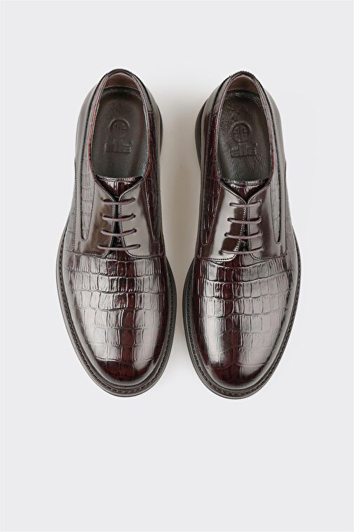 Elle Siyah Erkek Deri Klasik Ayakkabı LUCIMI - Görsel 5