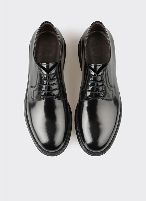 Siyah Deri Erkek Klasik Ayakkabı - Görsel 5