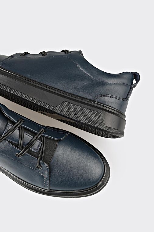 Elle Lacivert Erkek Deri Günlük Ayakkabı BLERIM-8 - Görsel 6