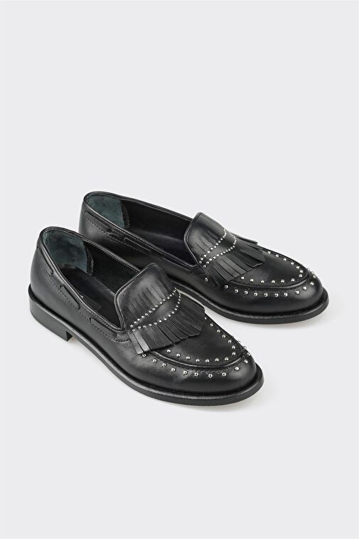 Elle Siyah Kadın Deri Loafer PATRE - Görsel 4
