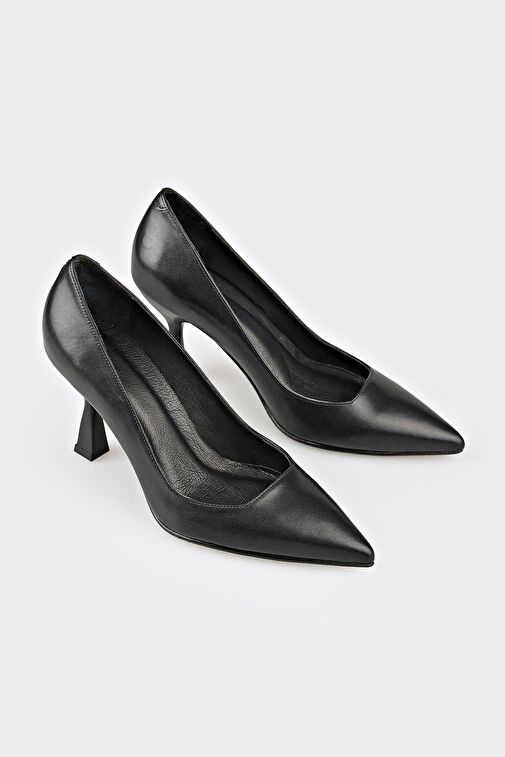 Elle Kahverengi Kadın Deri Stiletto ESMANDE-2 - Görsel 5