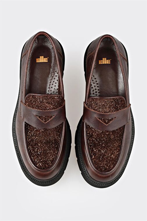 Kahve Deri Kadın Günlük Ayakkabı - Görsel 5