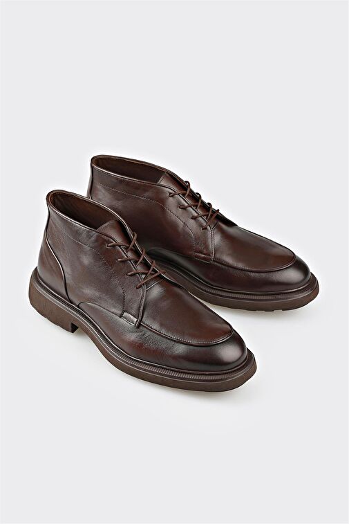 Kahve Deri Erkek Günlük Bot - Görsel 3