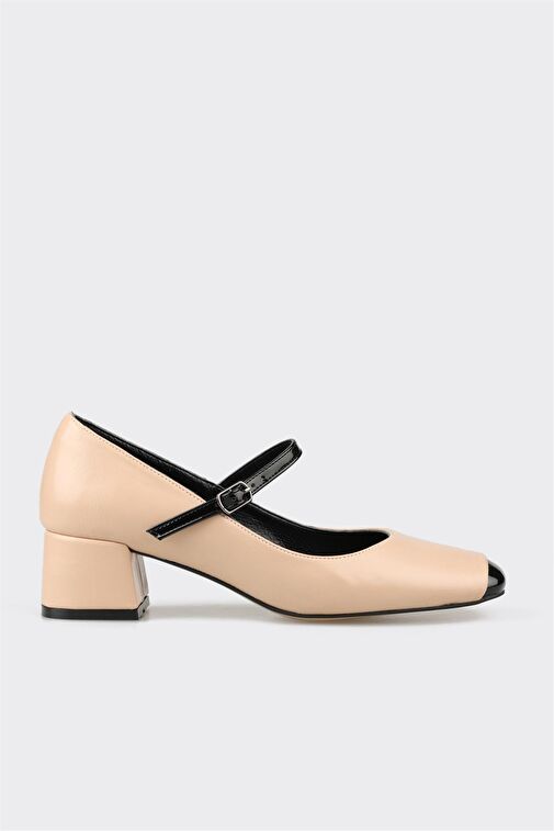 Elle Elle Bej Kadın Orta Topuk Ayakkabı Topuklu Ayakkabı | Boyner Bej - 2. görsel