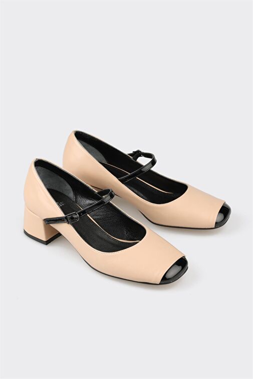 Elle Elle Bej Kadın Orta Topuk Ayakkabı Topuklu Ayakkabı | Boyner Bej - 3. görsel