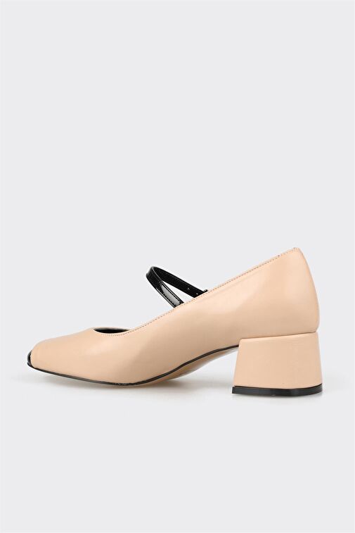 Elle Elle Bej Kadın Orta Topuk Ayakkabı Topuklu Ayakkabı | Boyner Bej - 4. görsel