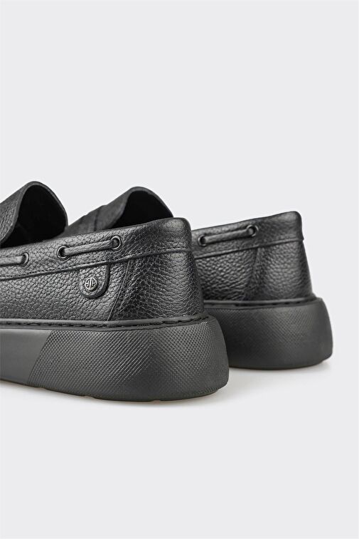 Elle Siyah Erkek Deri Loafer ITAKURA-2 - Görsel 6