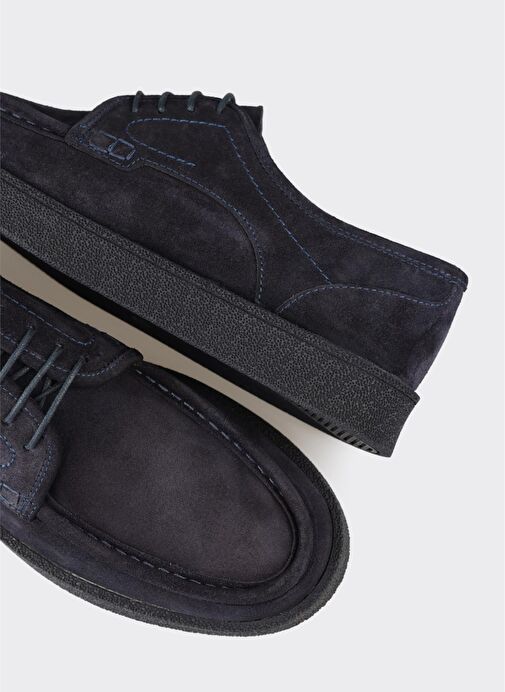 Lacivert Deri Erkek Günlük Ayakkabı - Görsel 6