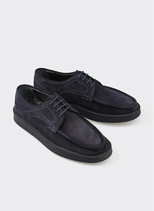 Lacivert Deri Erkek Günlük Ayakkabı - Görsel 3