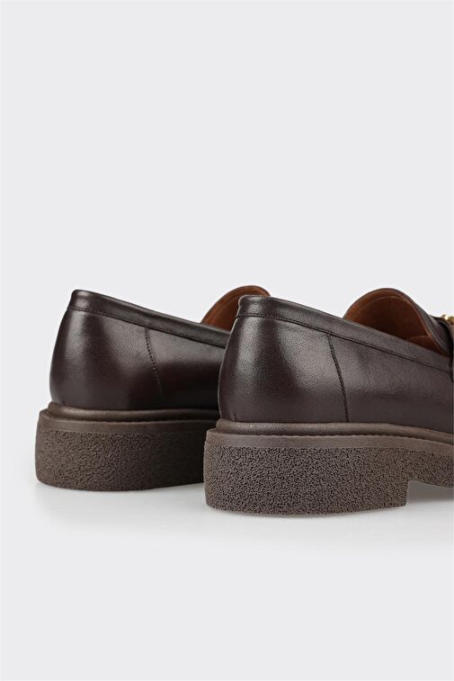 Kahve Deri Kadın Günlük Ayakkabı - Görsel 6