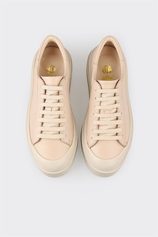 Elle Bej Kadın Deri Sneaker TOYER - Görsel 5