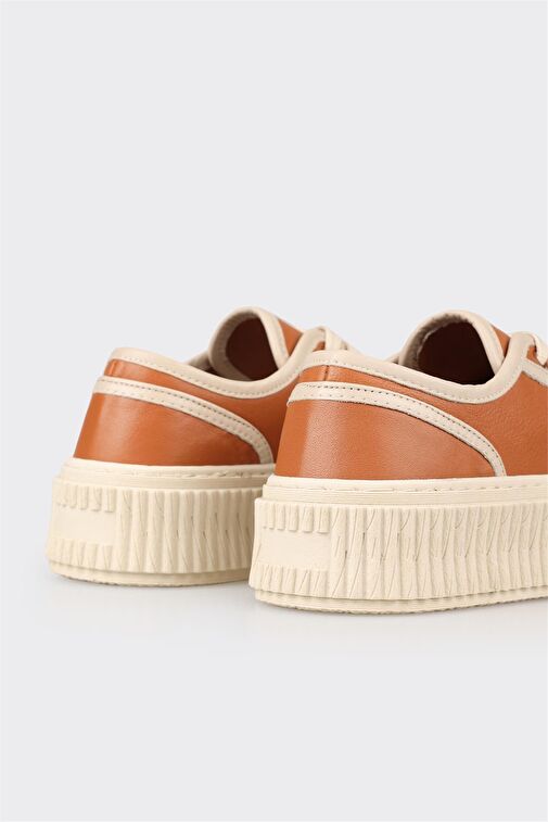 Taba Deri Kadın Spor Ayakkabı - Görsel 6