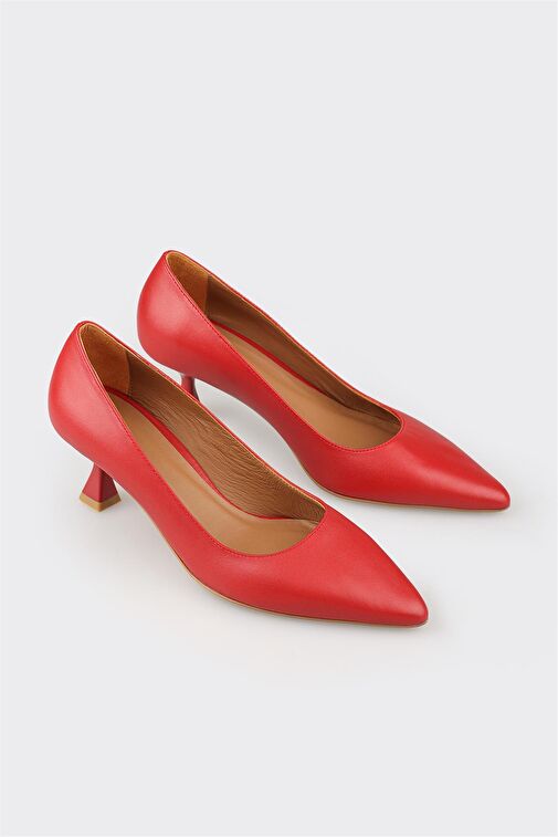 Elle Kırmızı Kadın Deri Stiletto NOELSA-1 - Görsel 4