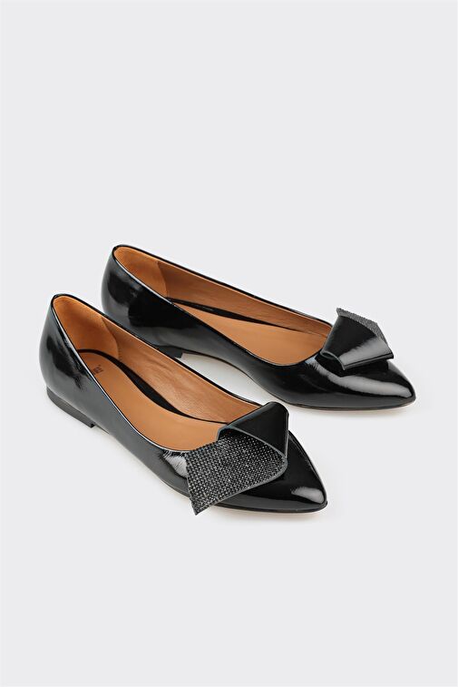 Elle Elle Siyah Kadın Rugan Babet PETRIO Klasik Ayakkabı | Boyner Siyah - 3. görsel