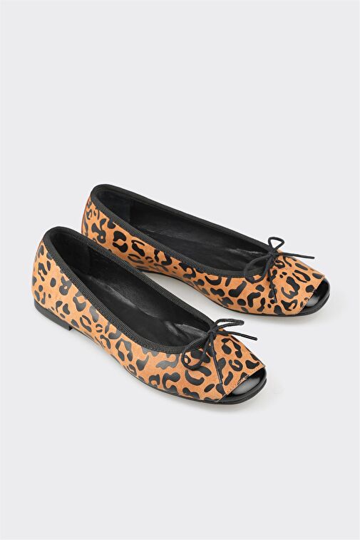 Taba Deri Kadın Günlük Ayakkabı - Görsel 3