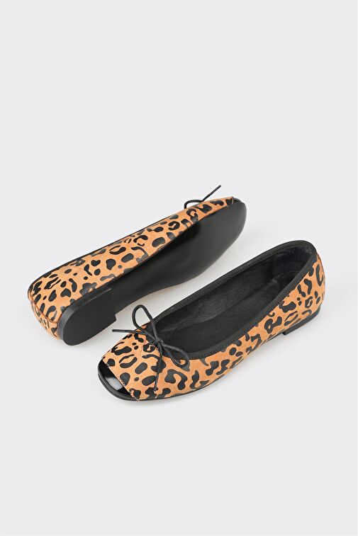 Taba Deri Kadın Günlük Ayakkabı - Görsel 4