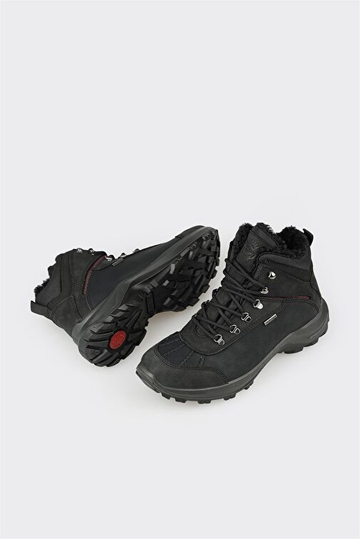 Siyah Deri Kadın Spor Bot - Görsel 5