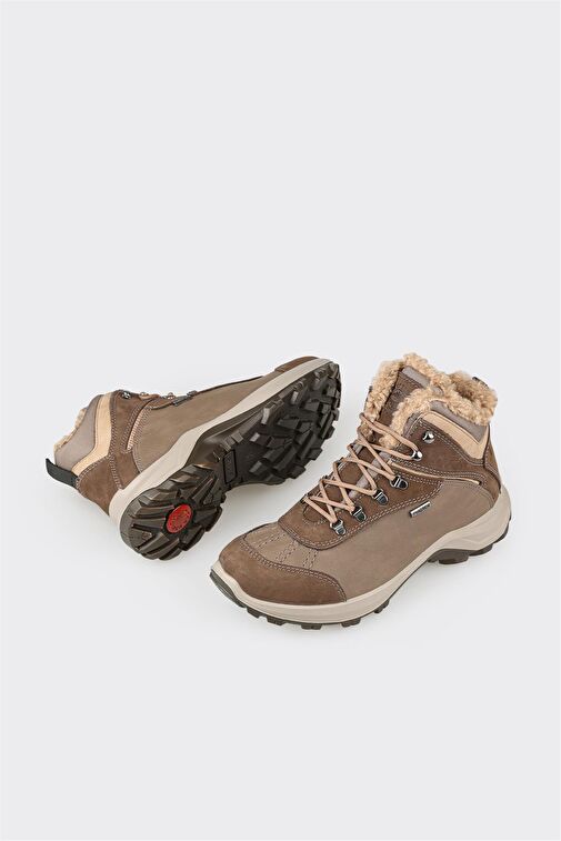 Kahve Deri Kadın Spor Bot - Görsel 5