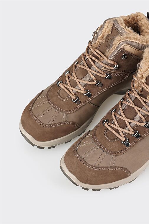 Kahve Deri Kadın Spor Bot - Görsel 6