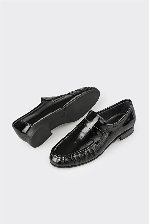 Elle Elle Siyah Deri Kadın Günlük Ayakkabı Loafer | Boyner Siyah - 4. görsel