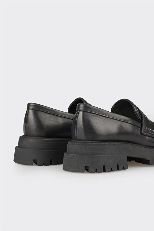 Elle Siyah Kadın Deri Günlük Ayakkabı COROJO - Görsel 6