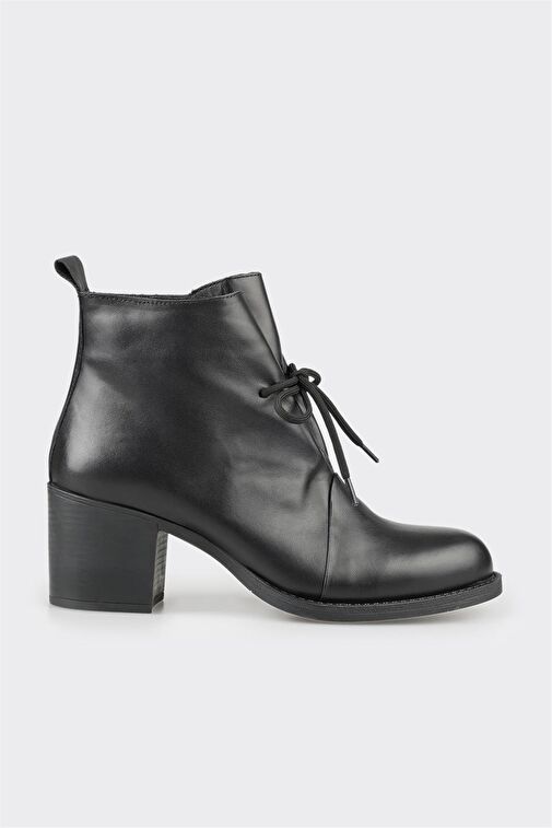 Siyah Deri Kadın Günlük Bot - Görsel 2