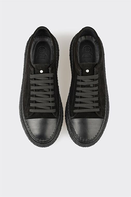 Siyah Deri Erkek Günlük Ayakkabı - Görsel 5