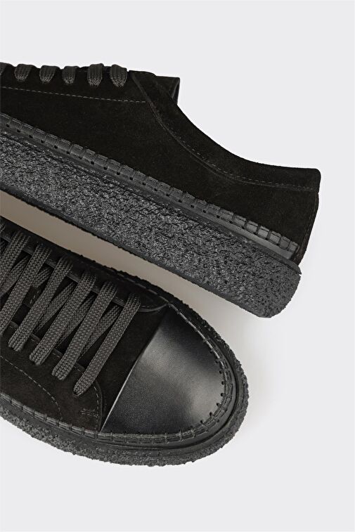 Siyah Deri Erkek Günlük Ayakkabı - Görsel 6